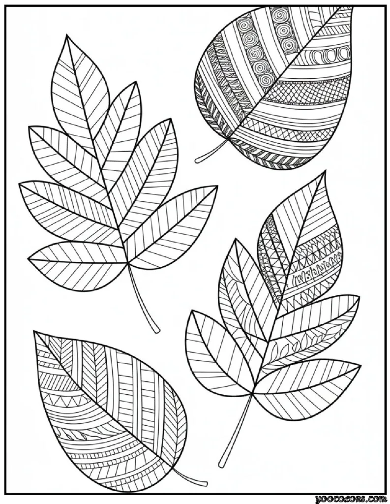 Fall Leaves Coloring Pages 17 fall leaves coloring pages Zentangle inspired autumn leaves.png 1 1 pdf