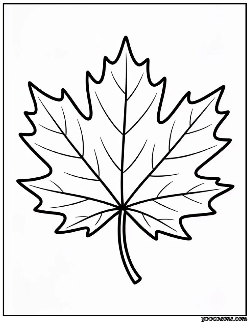Fall Leaves Coloring Pages 4 fall leaves coloring pages fall leaves coloring pages maple leaf with bold outlines 1 1 pdf