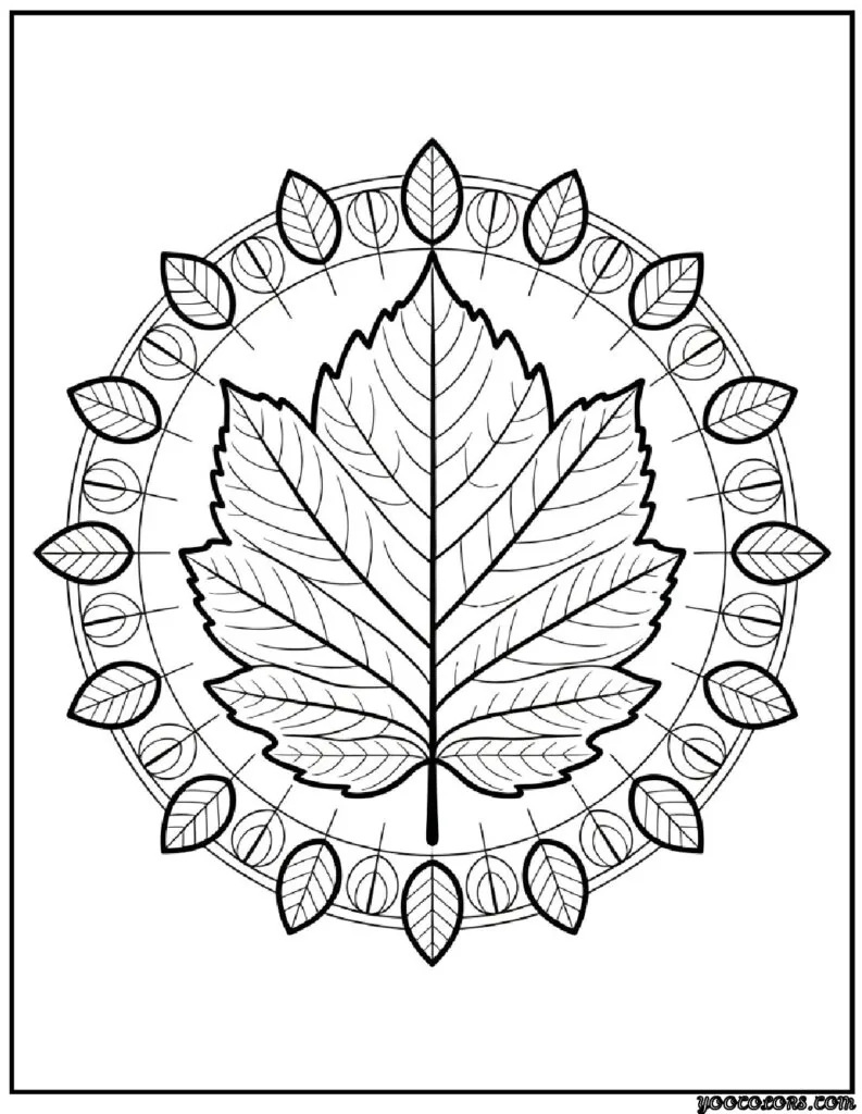 Fall Leaves Coloring Pages 16 fall leaves coloring pages mandala fall leaf design 2.png pdf