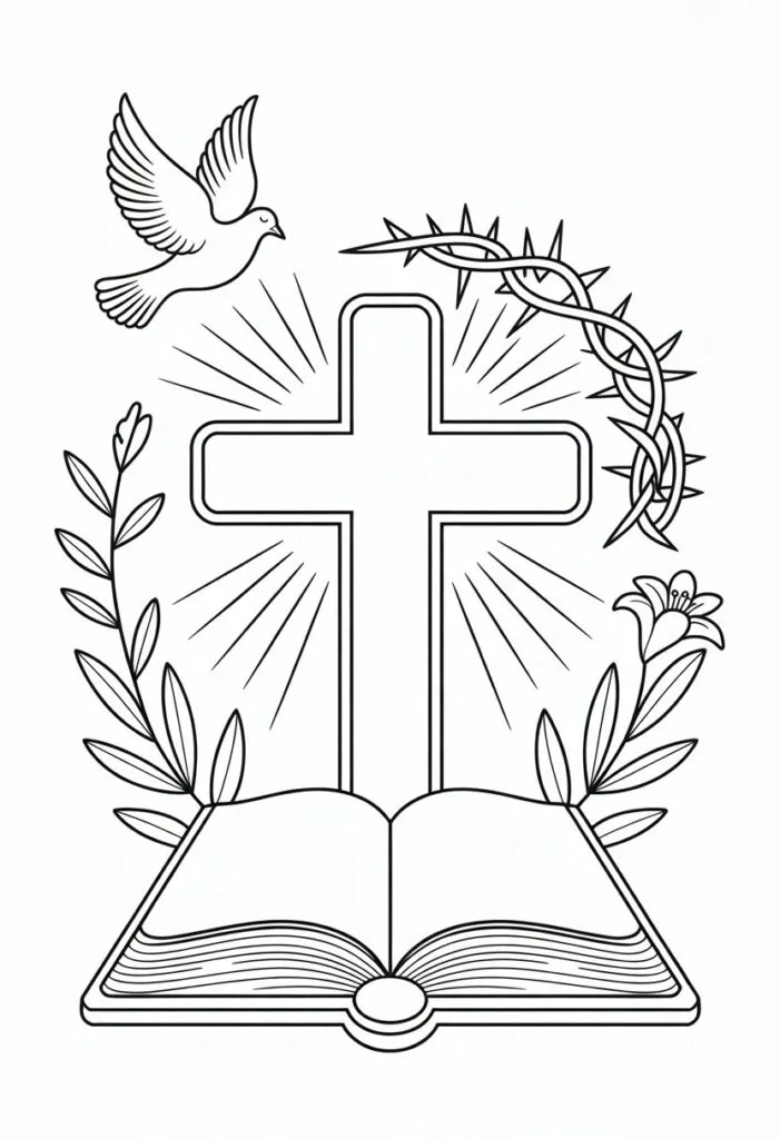 Christian Coloring Pages for Kids: 20 Inspirational Designs to Inspire Faith 2 christian coloring pages for kids