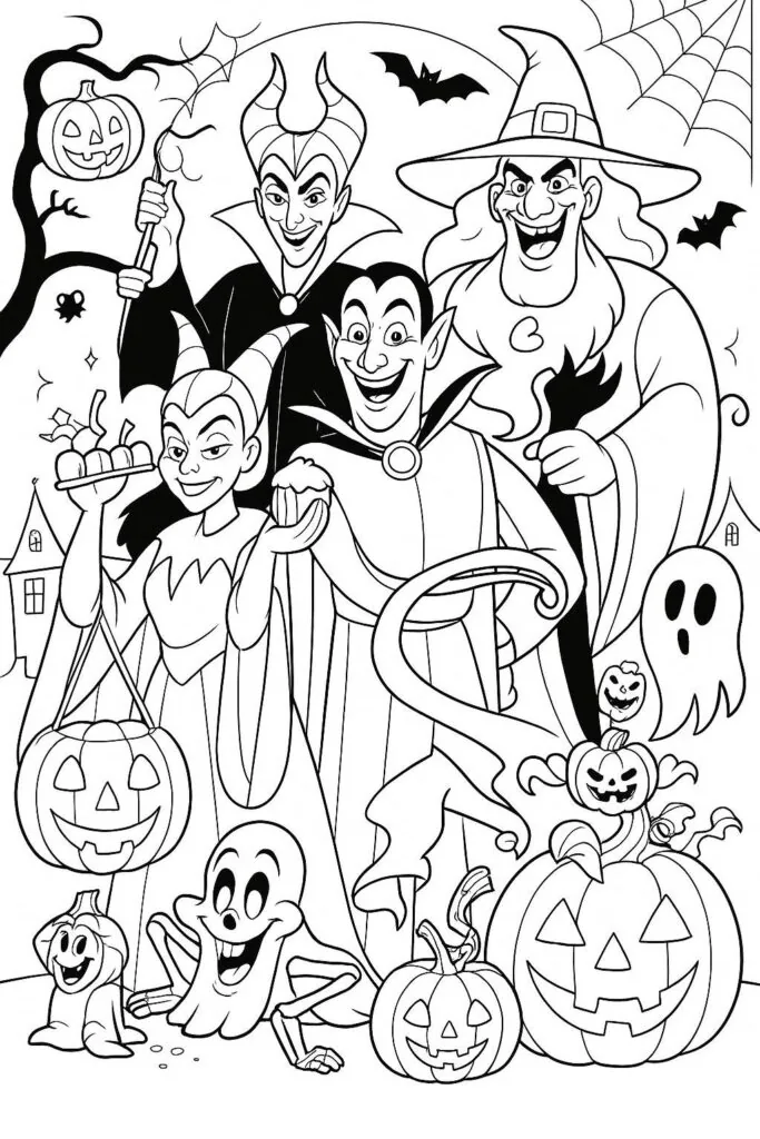 Halloween Coloring Pages Disney Featuring 20 Fun and Spooky Characters 32 disney villians
