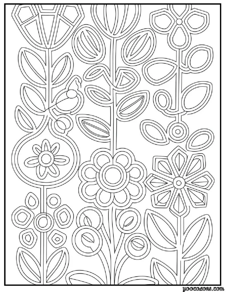 Adult Coloring Pages Pinterest – Free, Printable & Creative Ideas 5 Adult Coloring Pages Pinterest simple geometric flowers.webp pdf