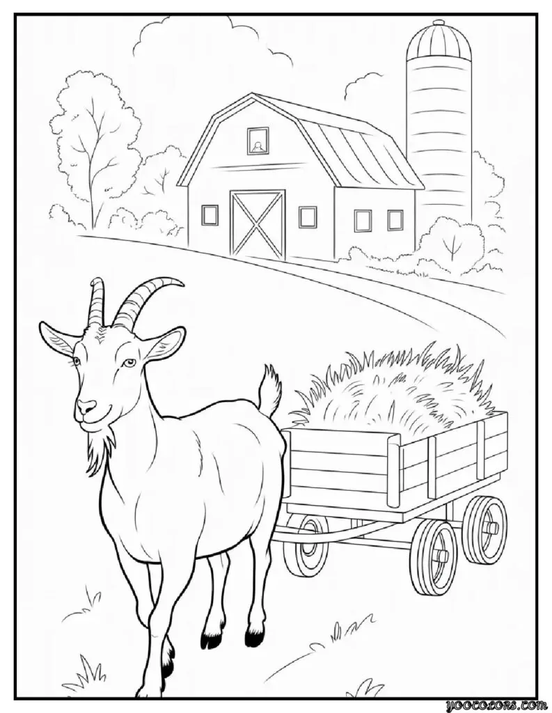 Goat Coloring Pages: Fun, Relaxing & Educational 4 Goat coloring pages pdf