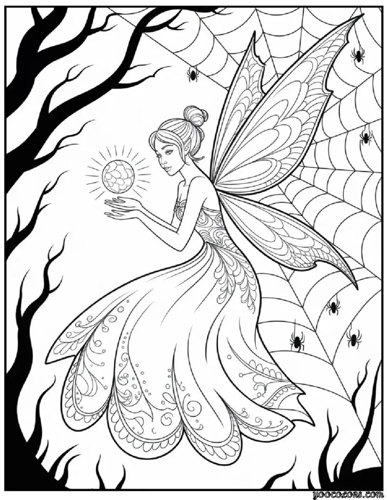 Gothic Fairy Coloring Pages: A Magical & Spooky Coloring Adventure 3 Gothic fairy coloring pages Enchanted Gothic Fairy Web.webp pdf