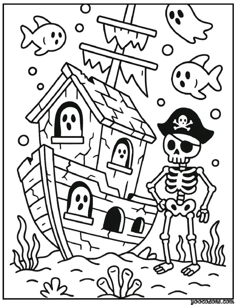 Halloween Coloring Pages Haunted House – Free Printables & Spooky Fun 9 Halloween Coloring Pages Haunted House Underwater Haunted House.webp pdf