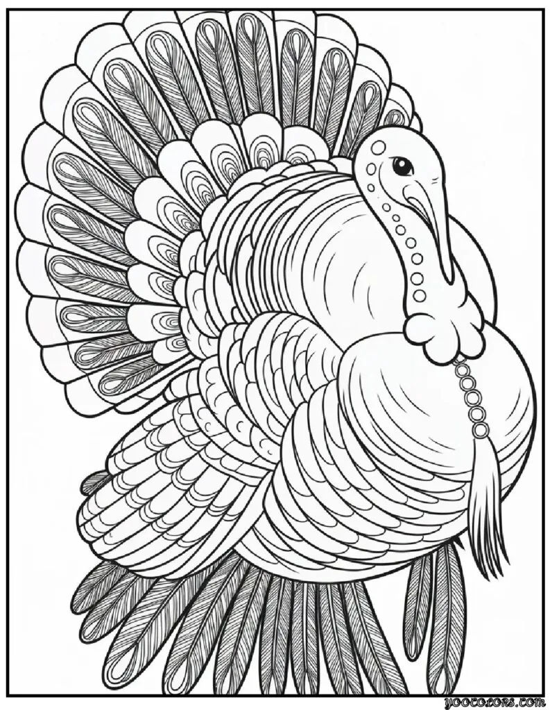 Thanksgiving Coloring Pages Printable – Free, Fun, and Festive Ideas for Kids & Adults 9 Regal Turkey Portrait.webp pdf