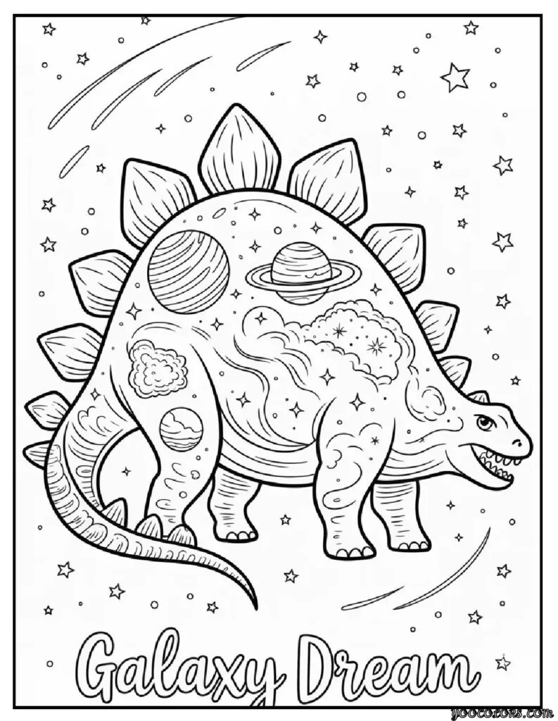Stegosaurus Coloring Page: Fun, Creative, and Educational Dinosaur Printables 14 Stegosaurus coloring pages Galaxy Dream Stegosaurus 2.webp pdf