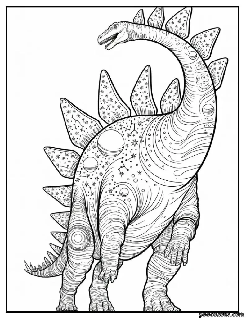 Stegosaurus Coloring Page: Fun, Creative, and Educational Dinosaur Printables 13 Stegosaurus coloring pages Galaxy Dream Stegosaurus.webp pdf