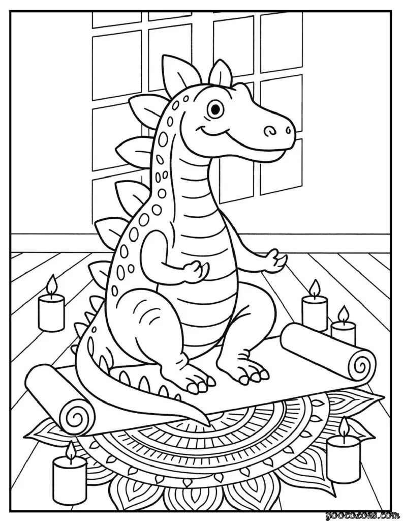 Stegosaurus Coloring Page: Fun, Creative, and Educational Dinosaur Printables 8 Stegosaurus coloring pages Yoga Stegosaurus pdf