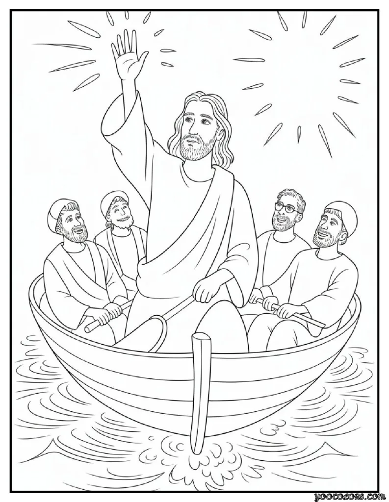 Sunday School Free Printable Bible Coloring Pages PDF 12 Sunday School Free Printable Bible Coloring Pages PDF Jesus Calms the Storm Armor of God Kids Edition.png pdf