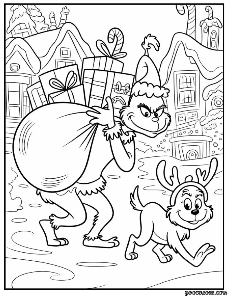Christmas Coloring Pages Printable – Free Festive Fun for All Ages 21 christmas coloring pages printable Grinch Christmas Page.webp pdf
