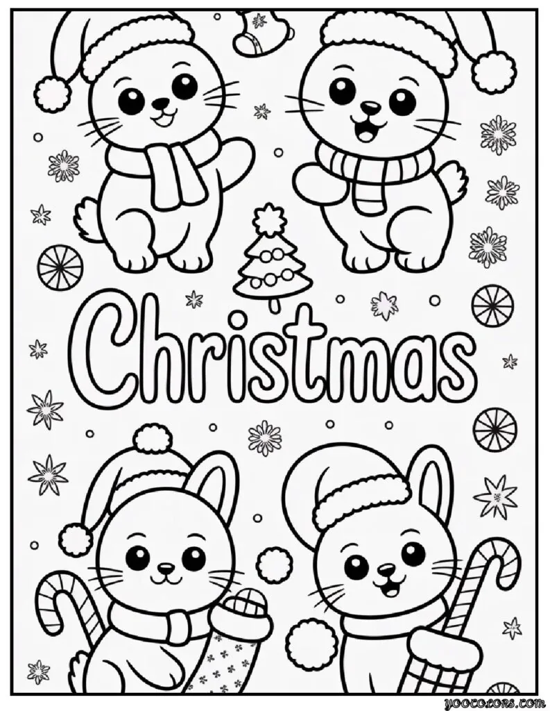 Christmas Coloring Pages Printable – Free Festive Fun for All Ages 15 christmas coloring pages printable cute christmas animals 2.webp pdf