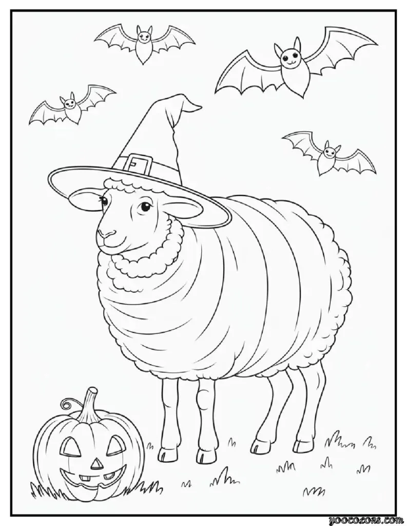 Sheep Coloring Pages: Free, Printable, and Fun for All Ages 4 sheep coloring pages halloween sheep in costume sheep dressed.webp pdf