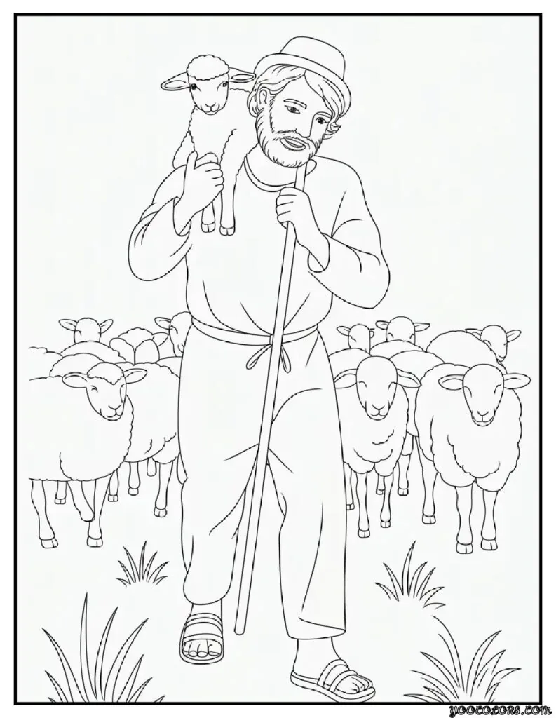 Sheep Coloring Pages: Free, Printable, and Fun for All Ages 6 sheep coloring pages lost sheep bible story shepherd .webp pdf