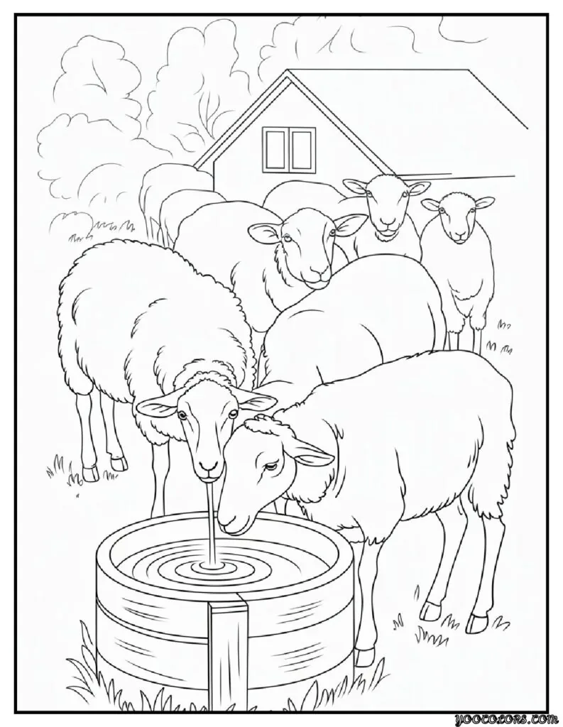 Sheep Coloring Pages: Free, Printable, and Fun for All Ages 10 sheep coloring pages sheep in flower crown cute fluffy sheep 2.webp pdf