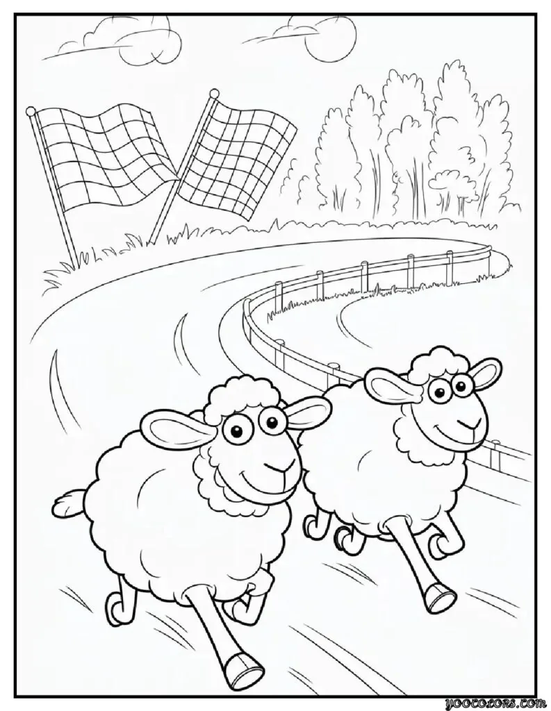Sheep Coloring Pages: Free, Printable, and Fun for All Ages 9 sheep coloring pages sheep racing game two cartoon sheep.webp pdf