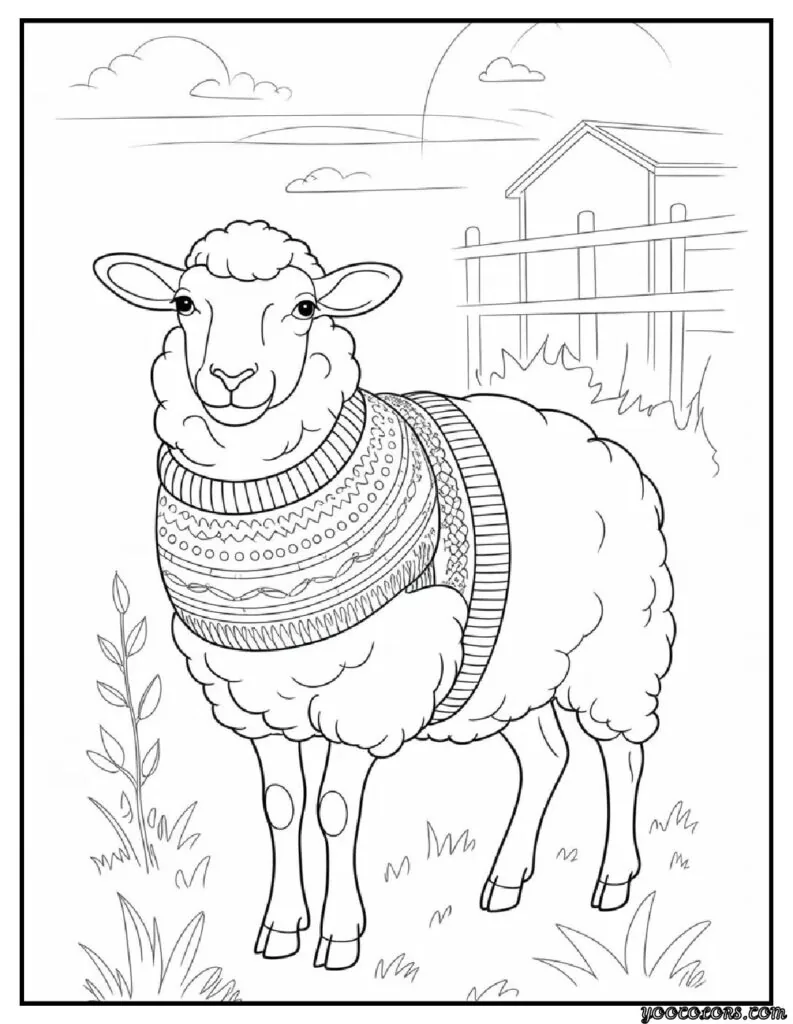 Sheep Coloring Pages: Free, Printable, and Fun for All Ages 5 sheep coloring pages sheep with woolly sweater sheep.webp pdf