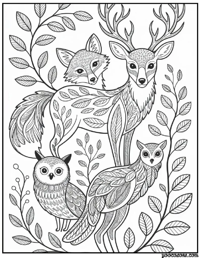 Animal Coloring Pages For Adults: 10 Free Wildlife Printable