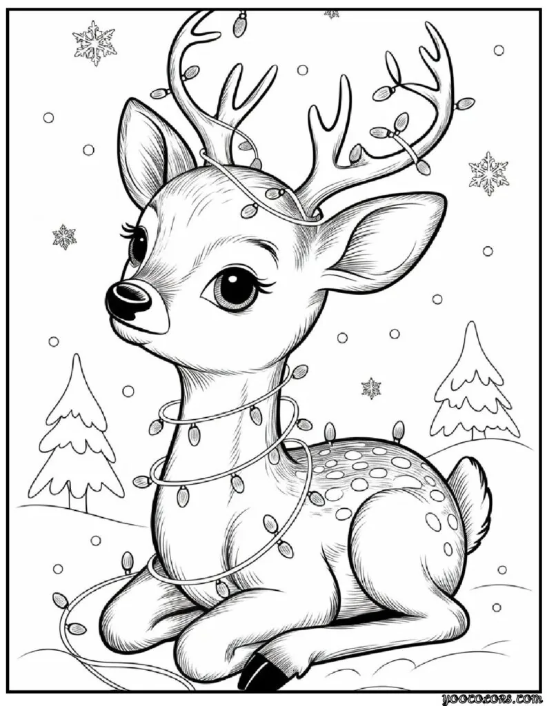 Animal Coloring Pages Christmas: Cute Winter Friends for Kids to Color 11 animal coloring pages christmas pdf