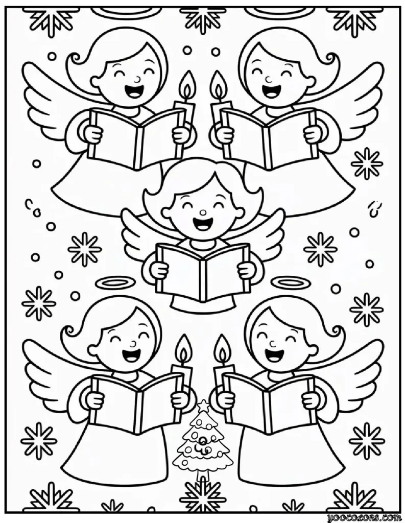 Explore The Beauty Of Christmas Coloring Pages Angel 10 Free