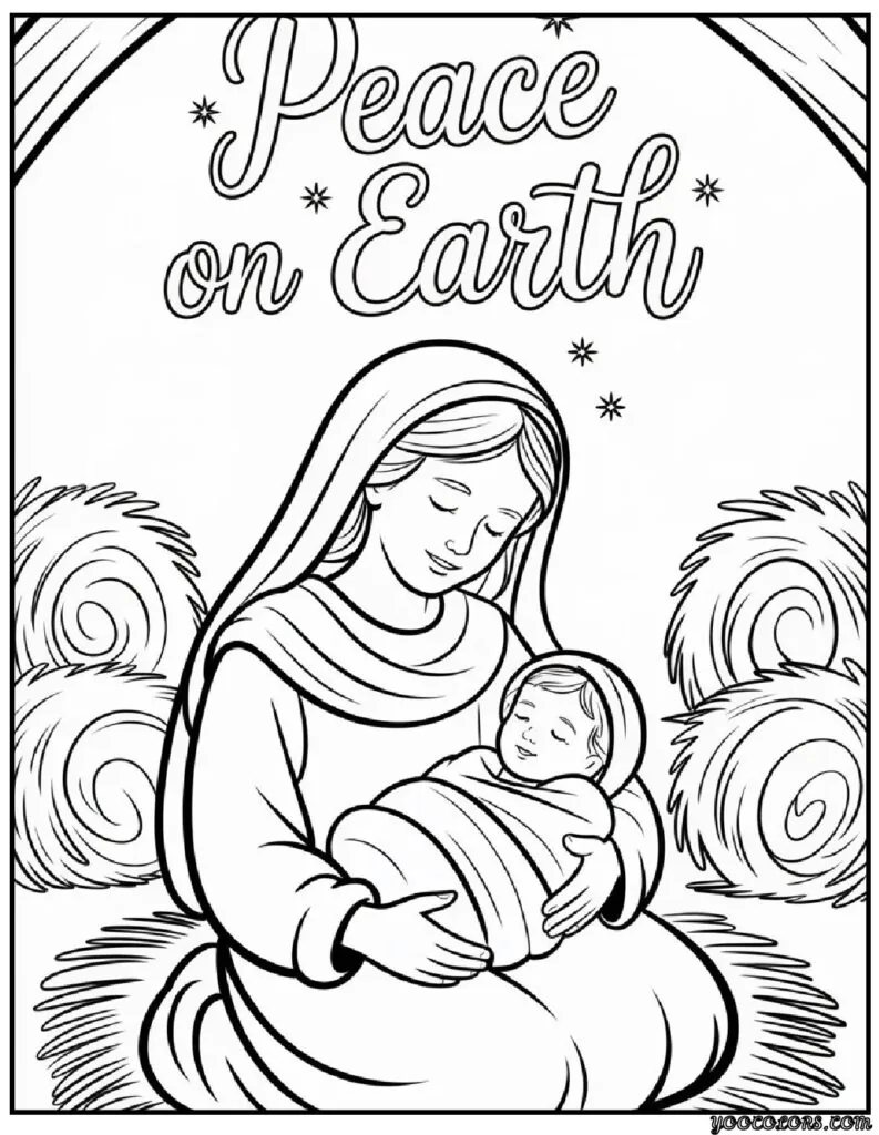 Christmas Coloring Pages Christian - Faith-Filled Art for the Holy Season 4 christmas coloring pages christian 9 pdf