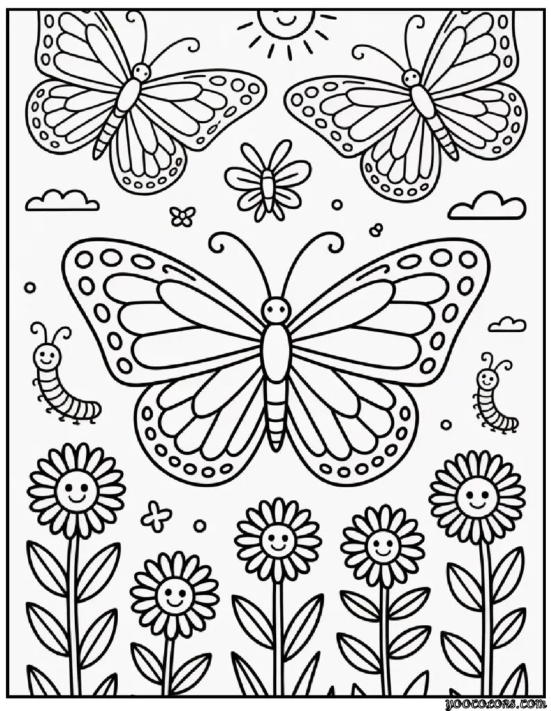 Kids Coloring Pages Butterfly – Free Printable & PDF Coloring Sheets 8 chrsitmas coloring pages butterfly 7 pdf