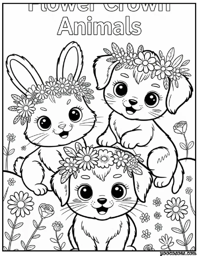 Kids Coloring Pages Flowers (Free Printable & PDF) 6 kids coloring pages flowers 2 pdf