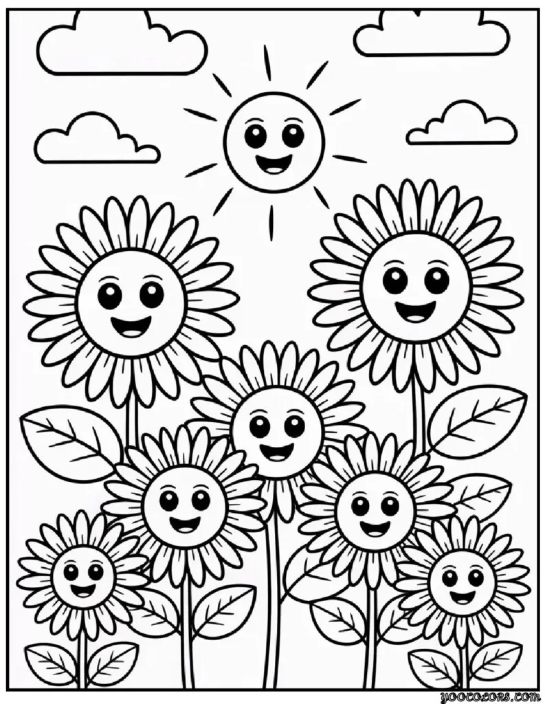Kids Coloring Pages Flowers (Free Printable & PDF) 8 kids coloring pages flowers 4 pdf