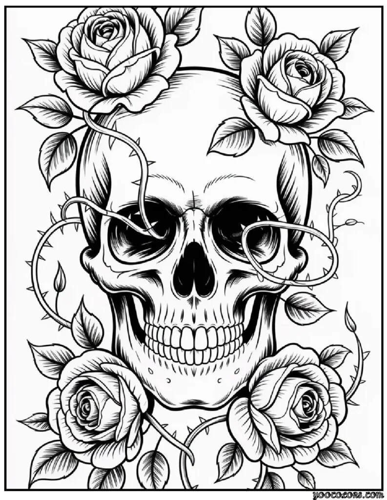 Skull Coloring Pages: Printable Art for Every Age 3 skull coloring pages 10 pdf