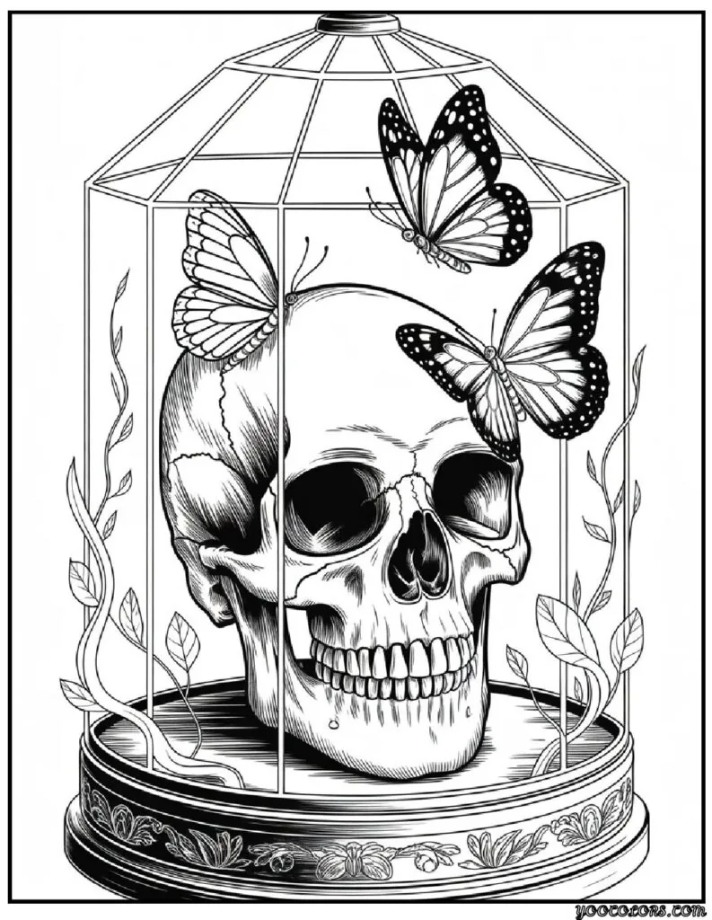Skull Coloring Pages: Printable Art for Every Age 10 skull coloring pages 5 pdf