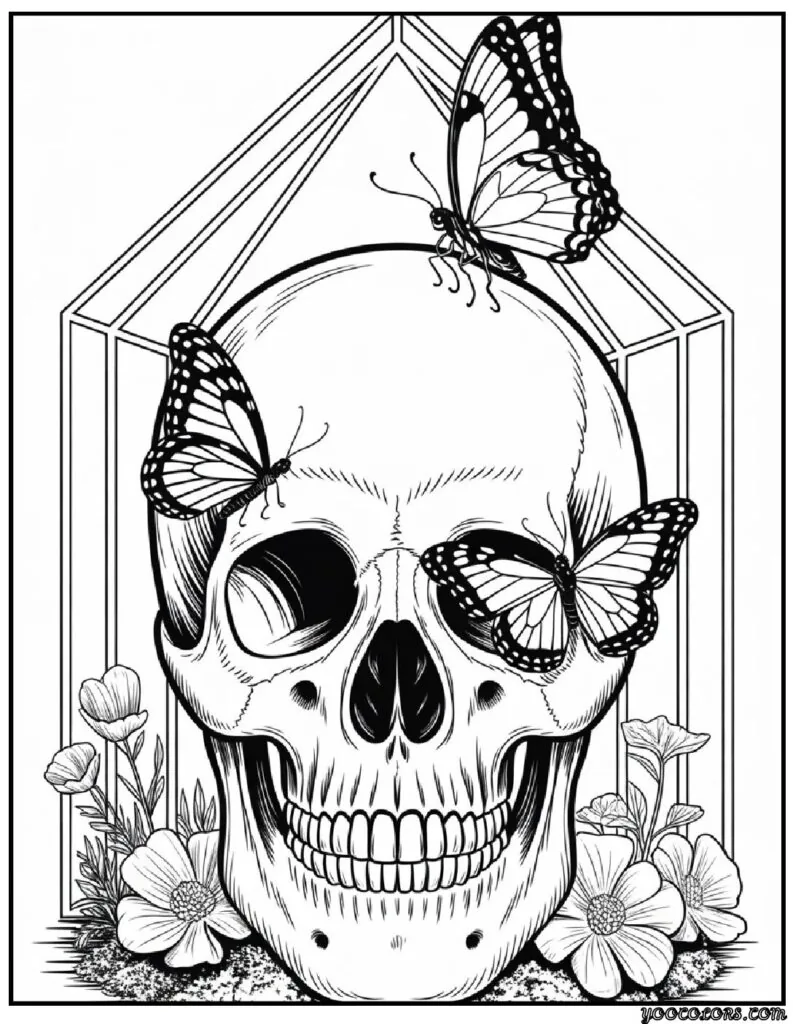 Skull Coloring Pages: Printable Art for Every Age 6 skull coloring pages 9 pdf