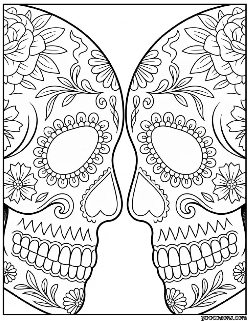 Sugar Skull Coloring Pages: Printable PDFs for Every Artist 2 sugar skull coloring pages 7 pdf