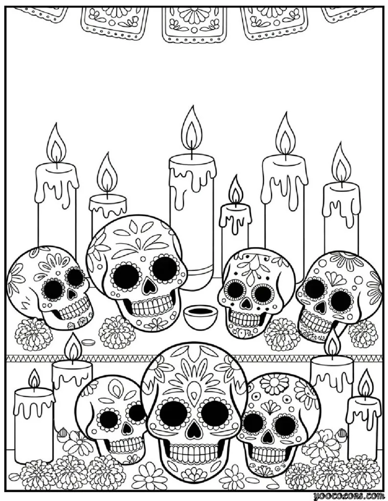 Sugar Skull Coloring Pages: Printable PDFs for Every Artist 10 sugar skull coloring pages pdf