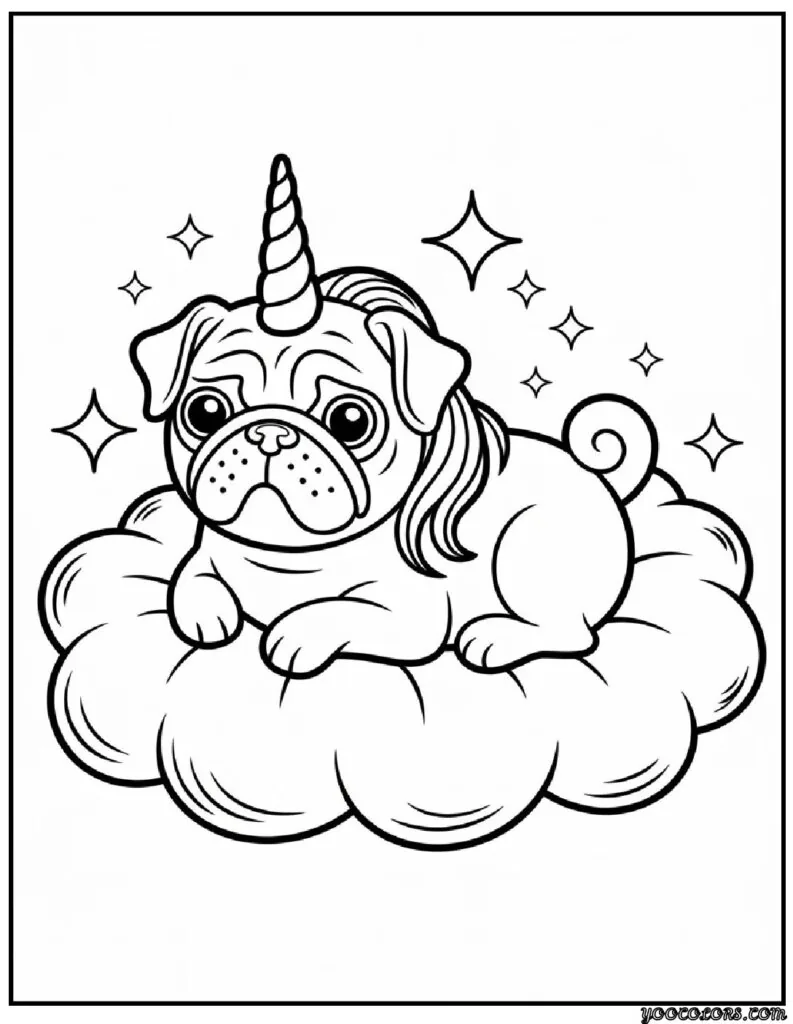 Unicorn Dog Coloring Pages: Whimsical Prints That Kids (and Grown-Ups) Love 9 unicorn dog coloring pages 4 pdf