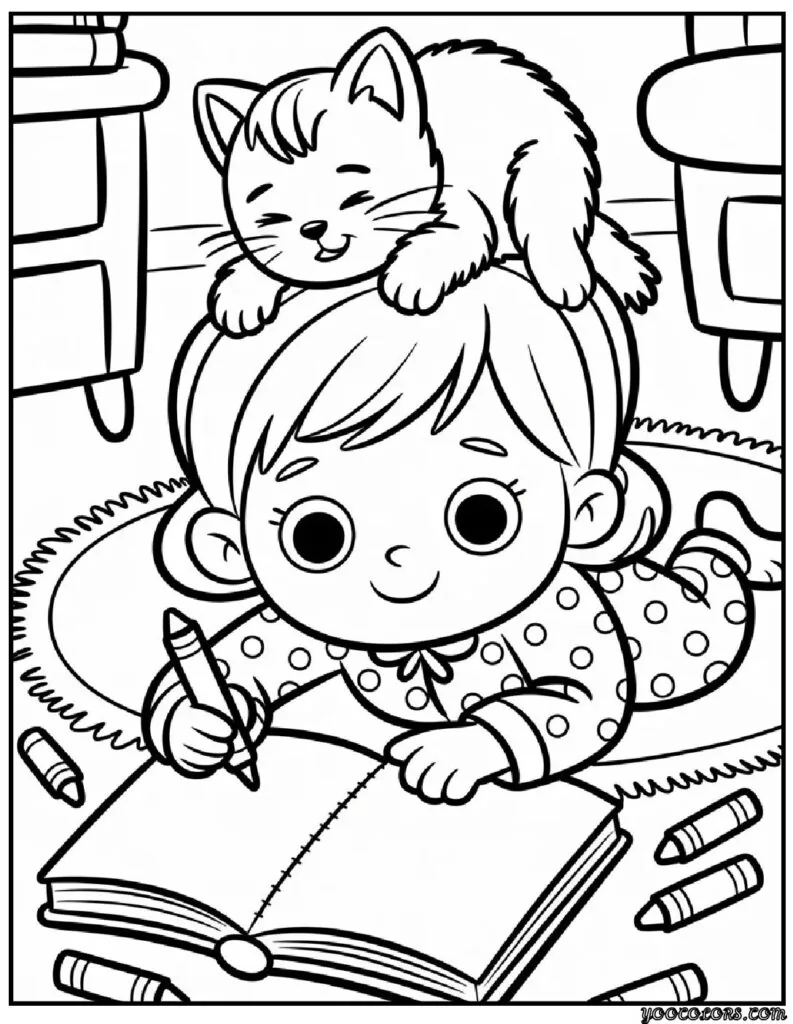 Cute and Cozy Coloring Pages: Soft, Snuggly Designs for Calm, Creative Time 8 Cute and cozy Coloring Pages 4 pdf