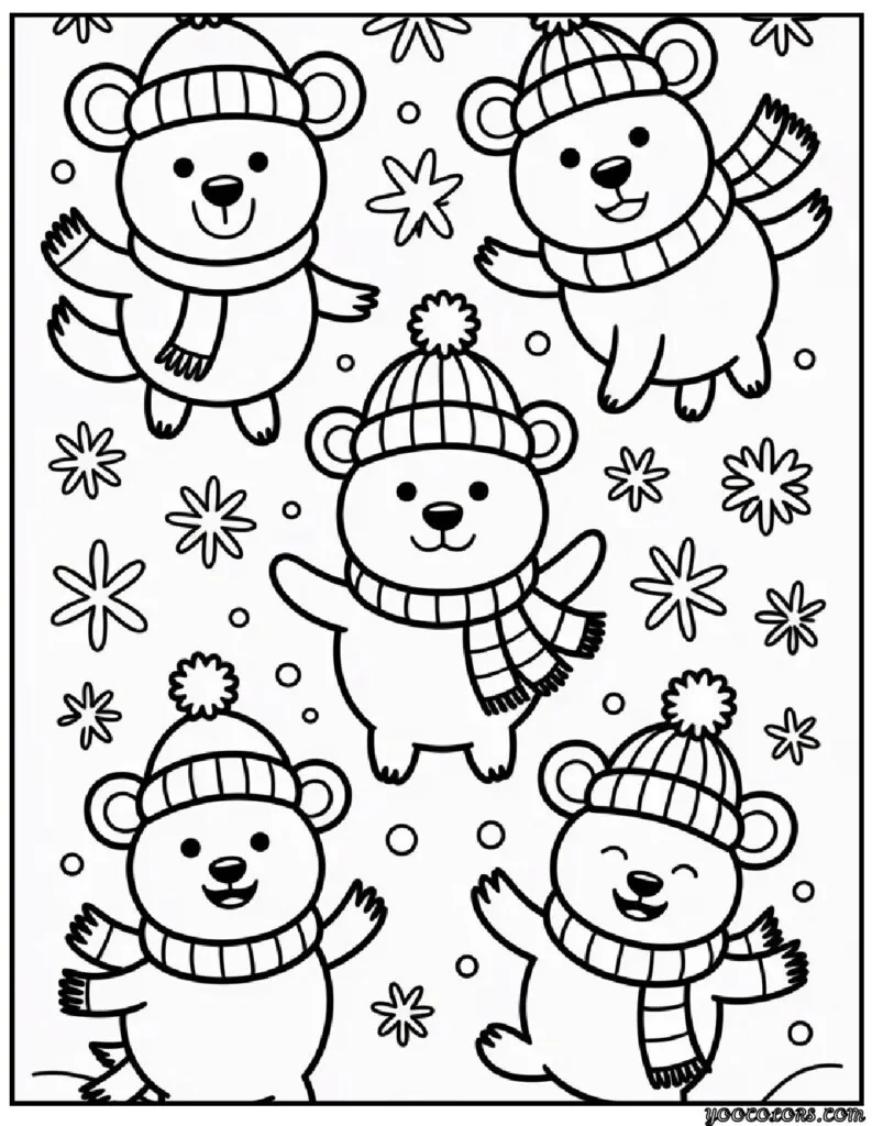 Happy Winter Coloring Pages – Cozy, Cheerful Fun for the Whole Family 6 Happy Winter Coloring Pages 7 pdf