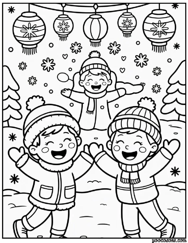 Happy Winter Coloring Pages – Cozy, Cheerful Fun for the Whole Family 4 Happy Winter Coloring Pages 9 pdf