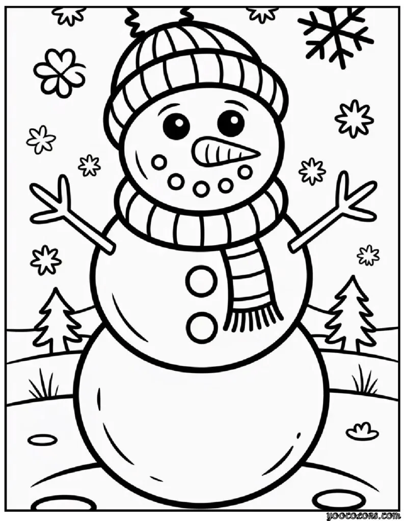 Winter Coloring Pages Easy – Free Printable Winter Fun for Kids & Adults 8 WINTER COLORING PAGES EASY 5 pdf