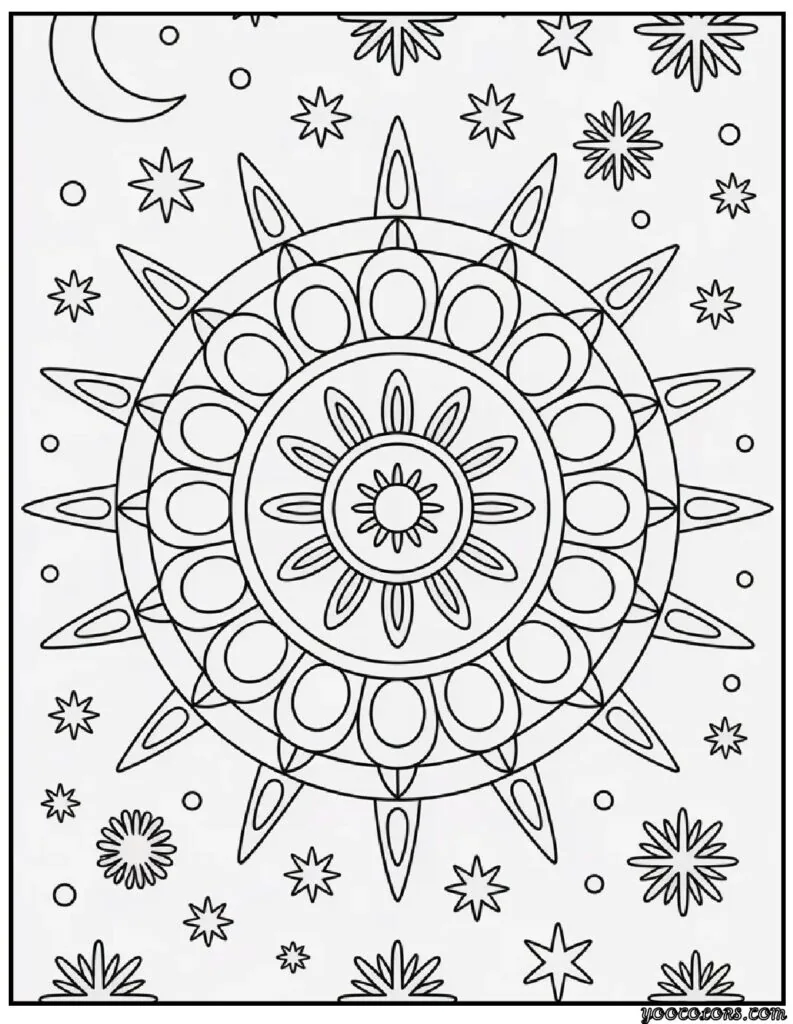 Winter Mandala Coloring Pages for Calm, Cozy Winter Days 9 WINTER MANDALA COLORING PAGES 1 pdf