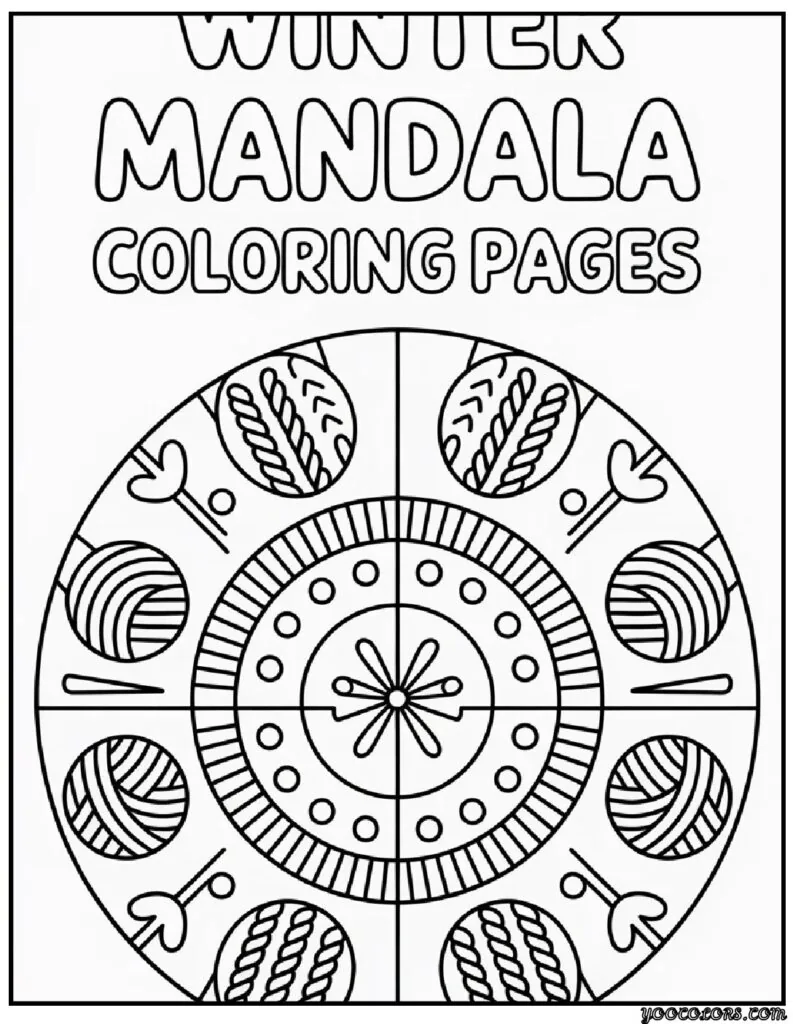 Winter Mandala Coloring Pages for Calm, Cozy Winter Days 6 WINTER MANDALA COLORING PAGES 7 pdf