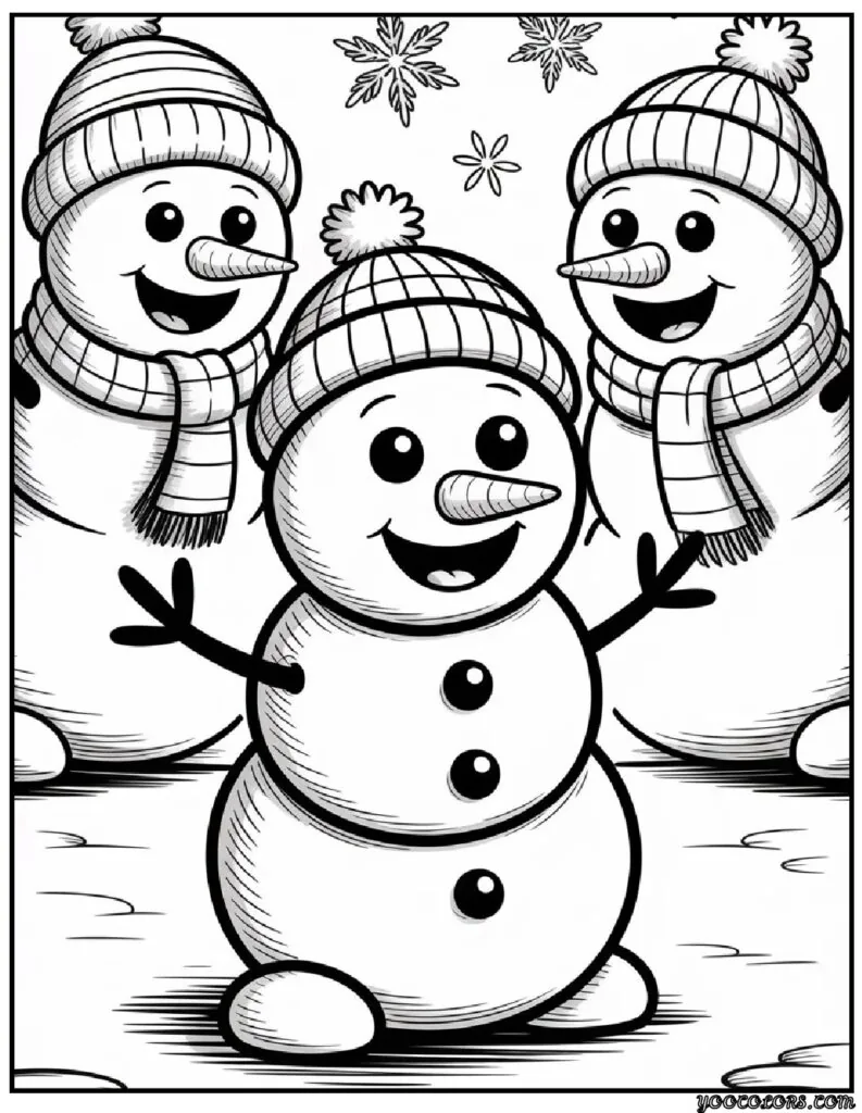 Winter Coloring Pages Snowman – Cozy Free Printables for Chilly Days 9 Winter Coloring Pages Snowman 2 pdf
