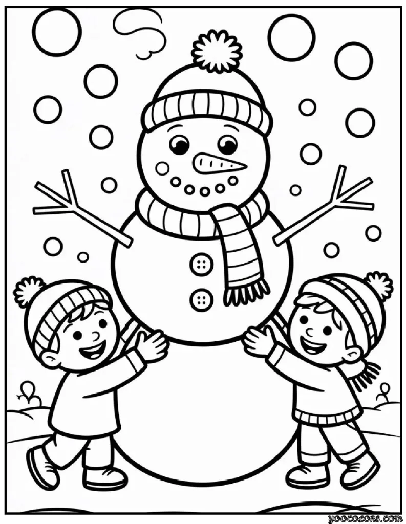Winter Coloring Pages Snowman – Cozy Free Printables for Chilly Days 10 Winter Coloring Pages Snowman 3 pdf