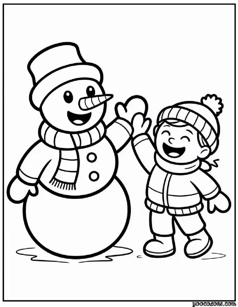 Winter Coloring Pages Snowman – Cozy Free Printables for Chilly Days 8 Winter Coloring Pages Snowman 5 pdf