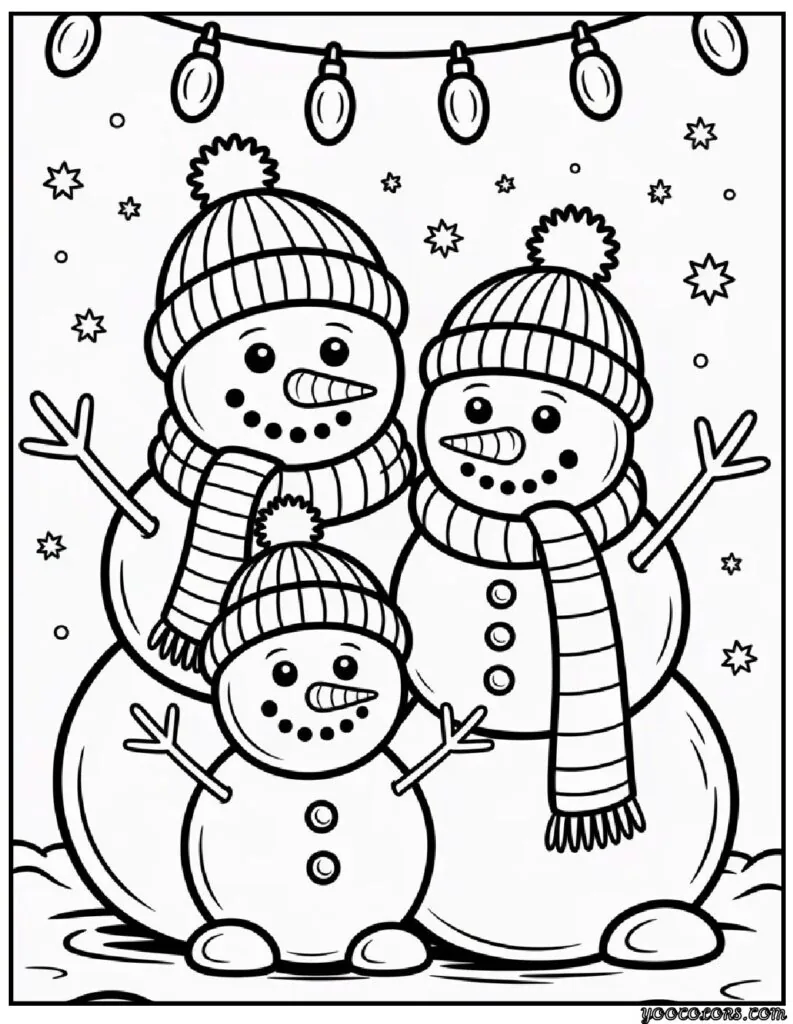 Winter Coloring Pages Snowman – Cozy Free Printables for Chilly Days 4 Winter Coloring Pages Snowman 9 pdf