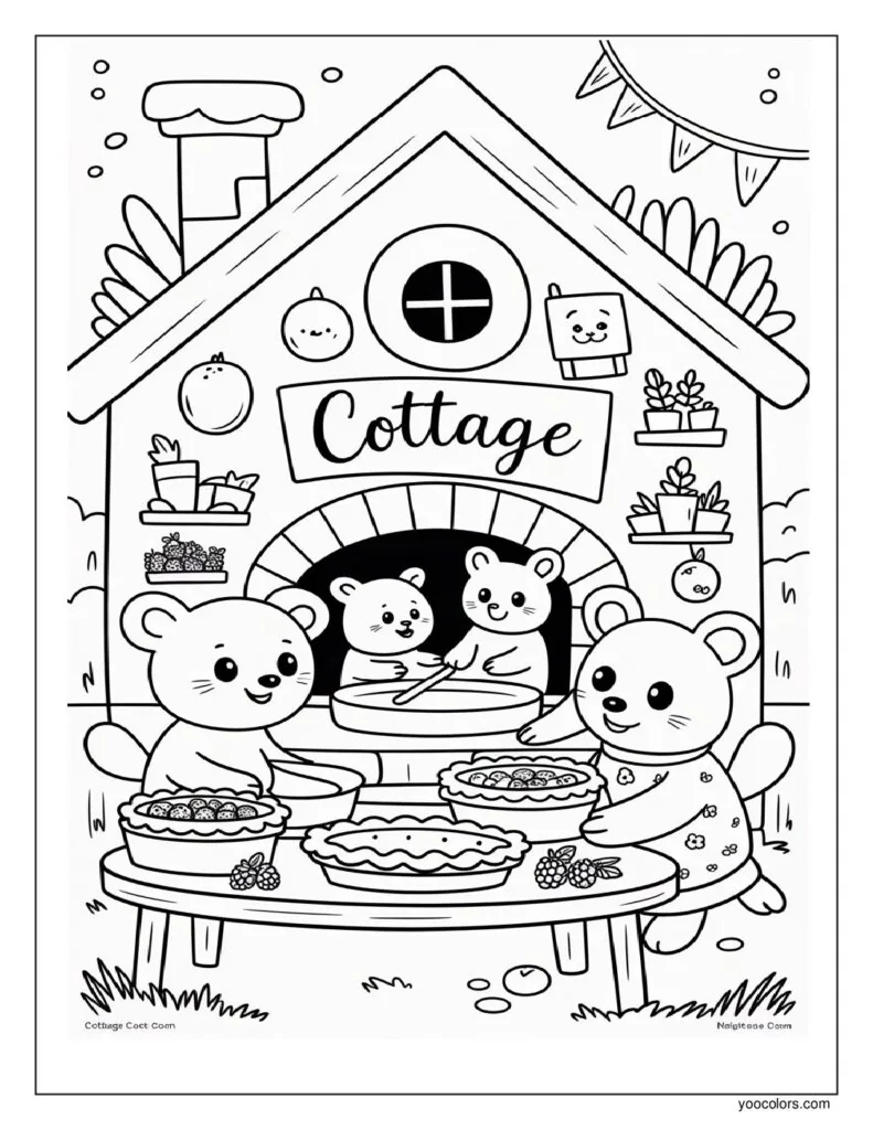 Cozy Coloring Pages Easy – Simple, Relaxing Art for Calm Moments 4 cozy coloring pages 2 pdf
