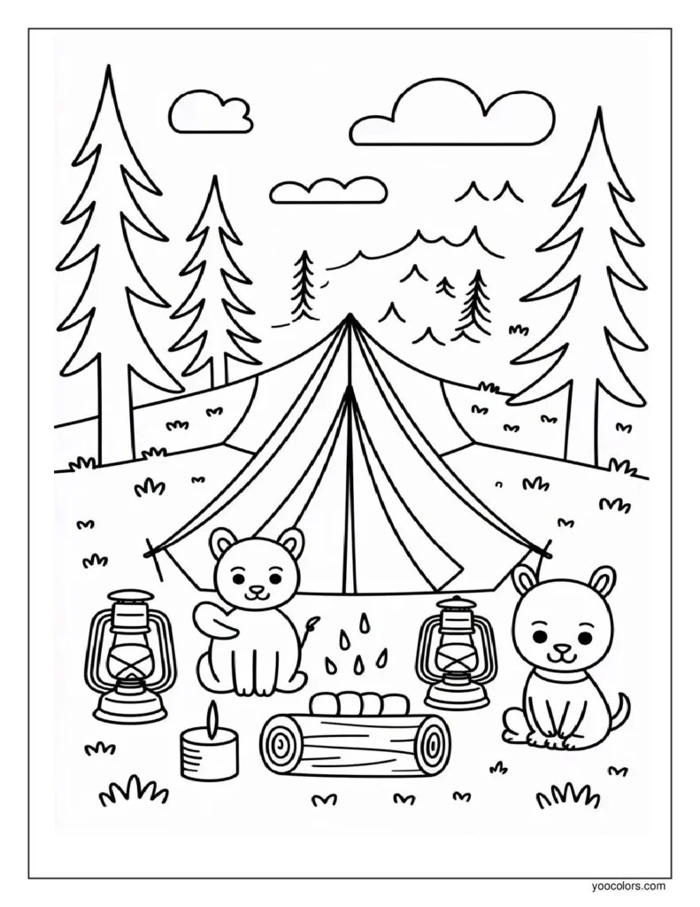 Cozy Coloring Pages Easy – Simple, Relaxing Art for Calm Moments 6 cozy coloring pages 4 pdf
