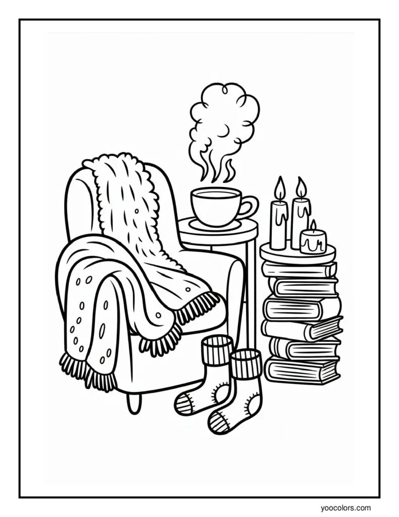 Cozy Coloring Pages for Adults: Warm, Hygge-Inspired Art for Calm and ComfortMeta Title 11 cozy coloring pages for adults pdf