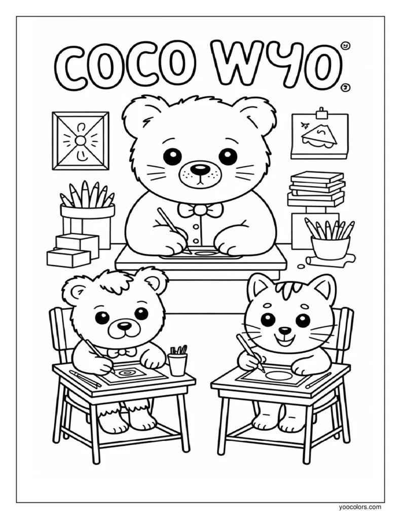 Cozy Coloring Pages Easy – Simple, Relaxing Art for Calm Moments 10 cozy coloring pages pdf