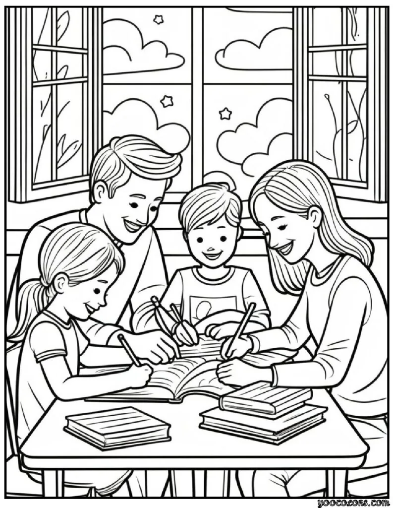 Family Coloring Pages 16 Fun and Creative Designs for All Ages 13 family Coloring Pages 12 pdf