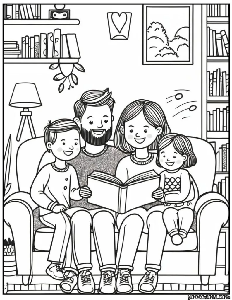 Family Coloring Pages 16 Fun and Creative Designs for All Ages 8 family Coloring Pages 4 pdf